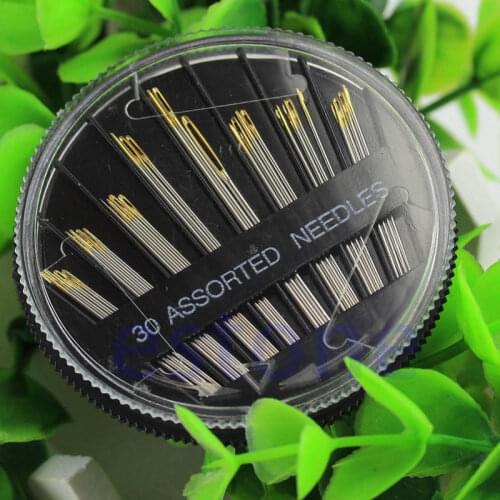 30PCS Assorted Hand Sewing Needles Embroidery Mending Craft Quilt Sew Case New