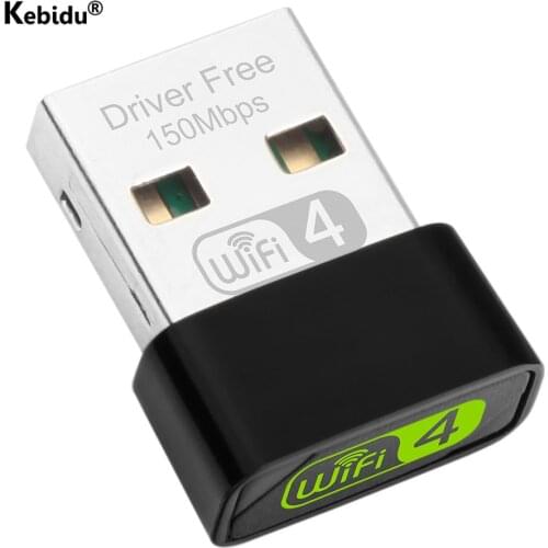Kebidu Mini Wireless 802.11N USB Wifi Adapter 150Mbps USB2.0 Receiver Dongle MT7601 Network Card For Desktop Laptop Windows 7 8