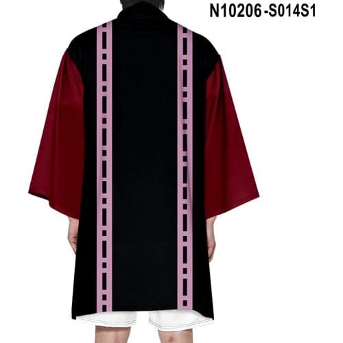 Anime Demon Slayer Kimetsu No Yaiba Tanjiro Kamado Cosplay Costume Men Women Summer Cloak Halloween Clothes C30M209