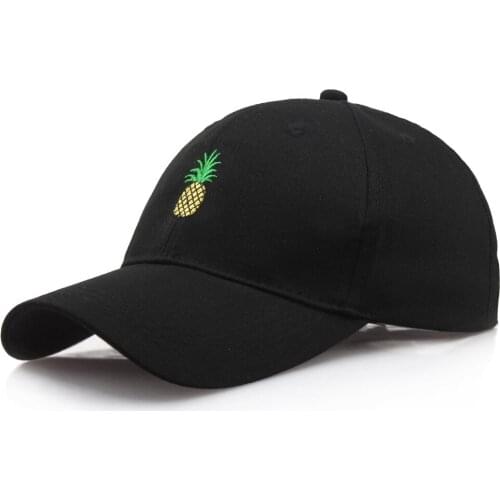 Summer Pineapple Embroidered Peaked Cap Hat Baseball Cap Matching Cotton Cap Unisex Beach Visor Hat