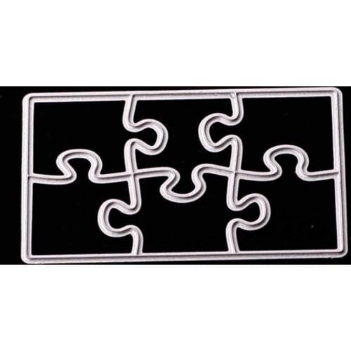 Metal Stencils Punching Punchings Puzzle of 6 Pieces Template for Cards