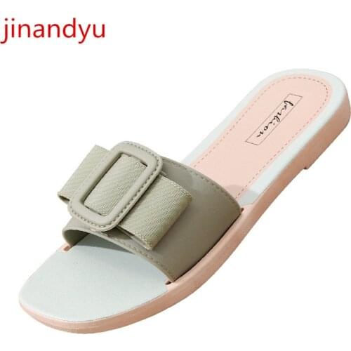 Beach Mules Flats Shoes Women Slippers Casuales Fashion Sliders Shoes Black Ladies Slippers Sandals Summer Comfy Woman Slippers