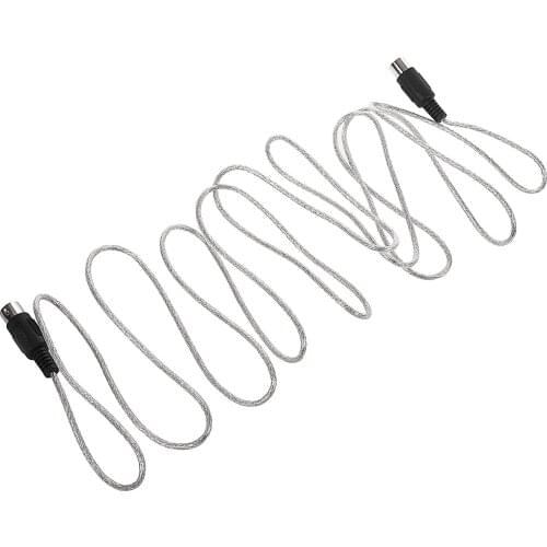 Newest 3 meter 10ft MIDI Extension Cable 5 Pin Plug Male To Male Connector Silver