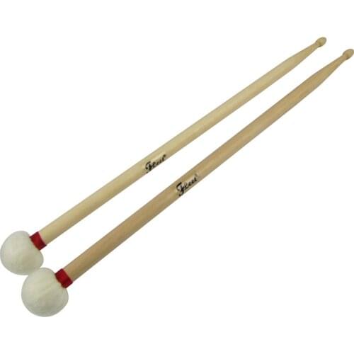 NEW 1 Pair Double End Drum Sticks 5A Wood Tip & Felt Head Drumsticks Percussion Instruments Accessories