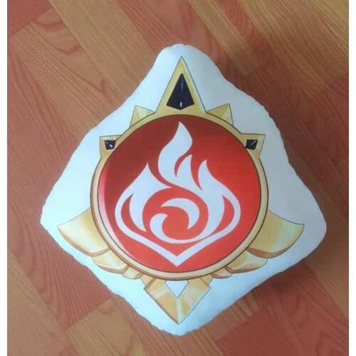 New 42cm Game Genshin Impact Pillow Seven Natural Elements Cryo Dendro Pyro Hydro Anemo Electro Geo Doll Kawaii Plush Toys