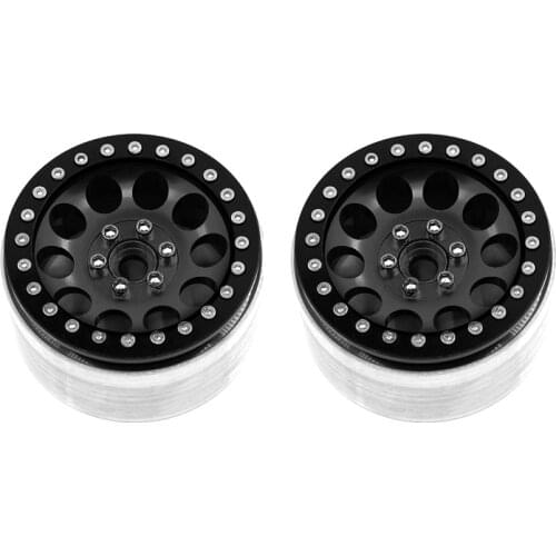 2Pcs Aluminum Alloy 2.2 Beadlock Wheels Rims for 1/10 RC Crawler Axial SCX10 SCX10 II 90046 AXI03007 for Traxxas TRX4 D90