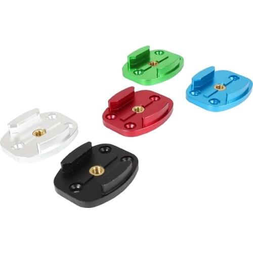 Aluminum alloy Tripod Head Base Plate Bracket Flat Mount for GoPro Hero 8 7 6 5 4 SJCAM Xiaoyi Yi 4K Action Camera 1/4 inch Nuts