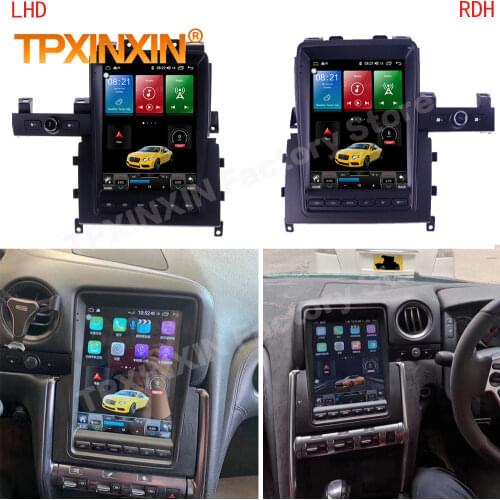 Android Tesla Screen Multimedia Stereo For Nissan GT-R GTR Skyline 2011 2012 2013 2014 2015-2017 Radio Receiver Player Head Unit