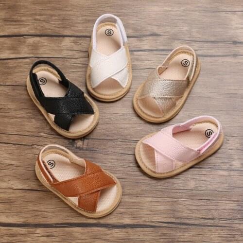 2021 New Baby Boys Girls Roma Sandals Cross Hollow Out Soft Sole Summer Casual Beach Shoes Infants First Walkers 0-18 Months