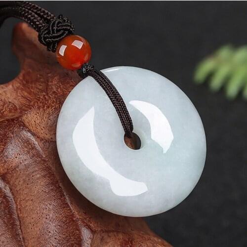 Certified Grade A Burma Jade Necklace Pendant Myanmar Jadeite Amulet Jade Pendant Jade Jewelry