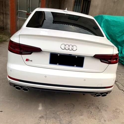 Rear trunk spoiler For Audi A4 B9 2017 2019 ABS material black or Unpainted primer color rear spoiler for Audi A4 B9 spoiler