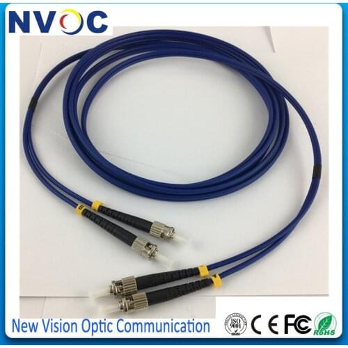 ST-ST 3M Armored Cable Fiber Jumper,Single Mode,Duplex,PVC,ST/UPC-ST/UPC SM DX 3mm Armoured Fiber Patch Cord