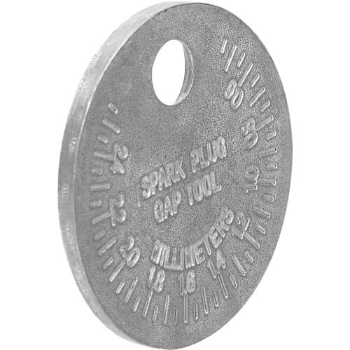 Coin-Type Spark Plug Gap Gauge Spark Plug Gauge 0.6-2.4mm/ 0.020-1.00inchRange Aluminum Alloy Measurement Tool