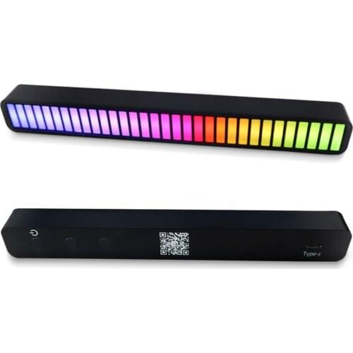 LED RGB Voice Control Light Type-c Interface 50-16khz LED Light Bar 5V1A Phone APP Control Voice Control Rhythm Lights Brand New