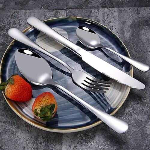 Forks Knives Spoons Stainless Steel Silverware Set Tableware Cutlery Set Dinner Wedding Restaurant Dinnerware Kitchen Utensil