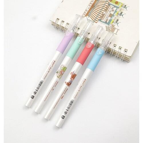 Superior Quality Gel Pen 0.38mm Black Ink Good Writing Gel ink Pens Office School Stationery Supplies Neutral Pen 4Pcs/lot