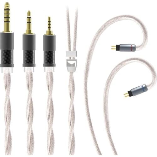 TRI 2 Core Grace-S High-end Earphone Upgrade Cable Silver-plated and Pure Cooper 2.8mm outer Diameter 2.5/3.5/4.4mm Plug Types