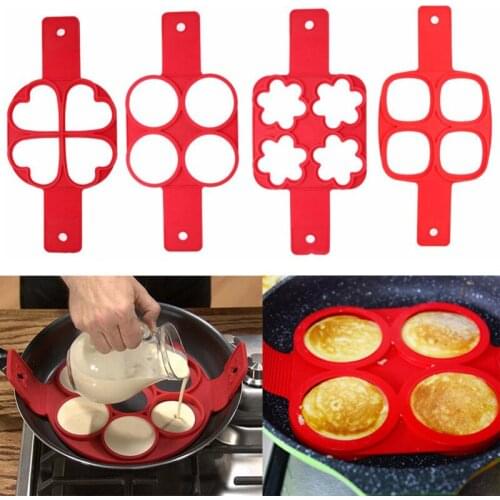 Egg Pancake Ring Nonstick Pancake Maker Mold Silicone Non Stick Fantastic Egg Pancake Maker Omelet Moulds for Kitchen Baking