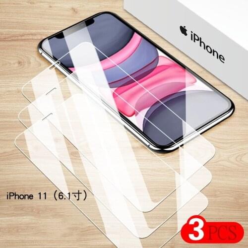 3Pcs Protective Glass On iPhone 11 12 Pro Max XS XR 7 8 6s Plus SE Screen Protector For iPhone 12 Mini 11 Pro Max Tempered Glass