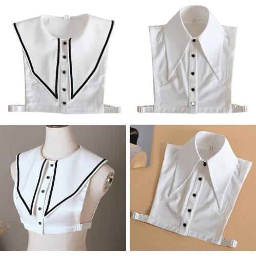 White Collar Women Fake Detachable Collar Half Shirt Blouse Collar Perfect for Sweaters and Collarless Clothes