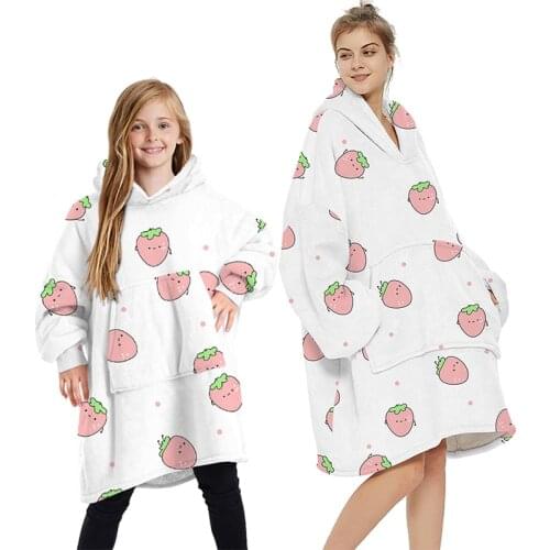 Winter Warm Homewear Blanket Hoodie Oversize Sweatshirt For Women Men Kid Hoody Sweatshirt Home Coats Comfy Pullover