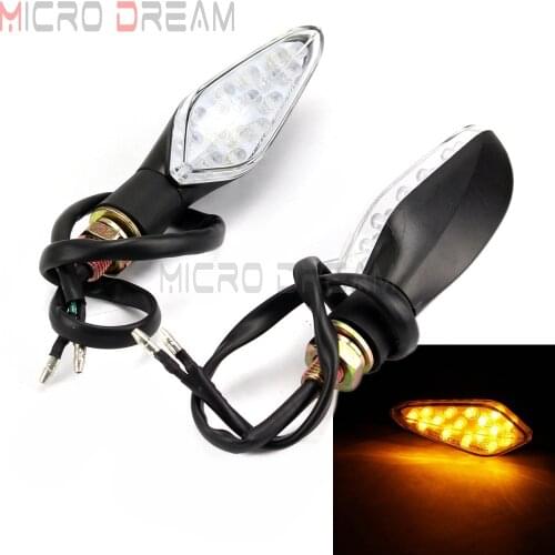 10mm Thread E-Mark E4 Motorcycle LED Turn Signal Indicators Blinker Amber Lights for Honda Kawasaki BMW Yamaha YZF R1 R6 Custom