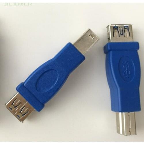 300pcs/lot High Speed USB 3.0 Type A Female To Type B Male Plug Connector Adapter Converter Adapter AF To BM for Computer
