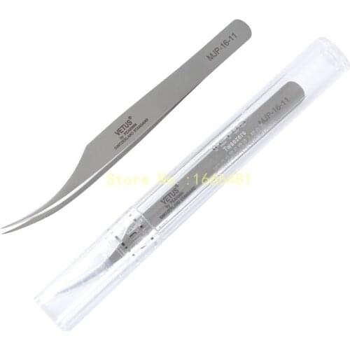 5pcs/lot Vetus MJP-16-11 Makeup Tweezer No Magnetism Anti Static Hyper Fine Tip Tweezers