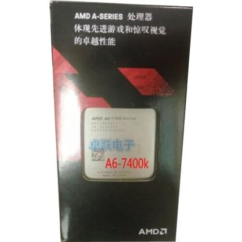 AMD Box A6-Series A6-7400K A6 7400 A6 7400K Dual Core 3.5G 65W AD740KYBI23JA Socket FM2+ with CPU cooling fan free shipping