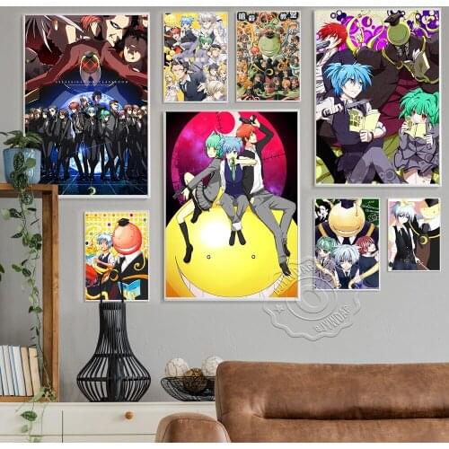 Ansatsu Kyoushitsu Japanese Anime Cartoon Wall Art Poster, Manga Character Prints Picture, Otaku Bedroom Living Room Home Decor