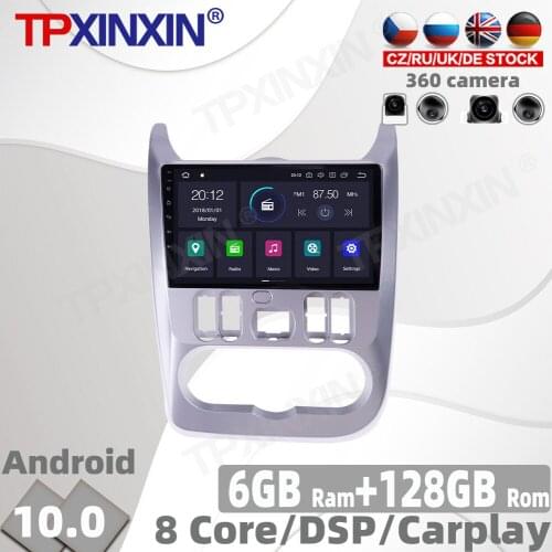 128GB Android 10.0 For Renault Logan 2009 - 2013 Car Radio Multimedia Video Player Navigation GPS Accessories no 2din 2 dinDVD