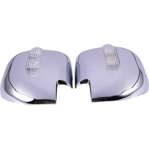 Car Door Mirror Covers with Led ABS Chrome Plated for Mitsubishi Pajero V73 2001