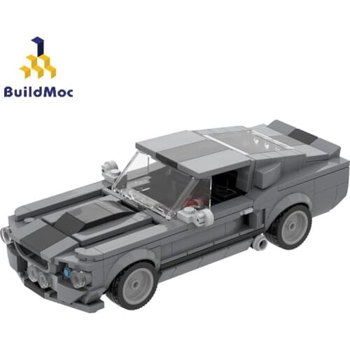 Buildmoc Movie Gone in 60 Seconds Technical Racing Car MOC Eleanor Mustanged Shelby Vehicle Car Building Blocks Toys Kids Gifts
