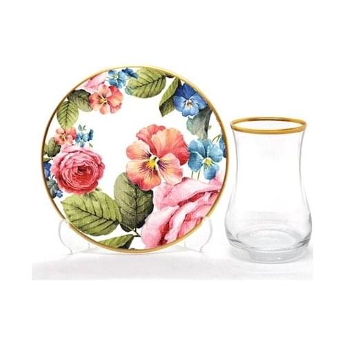 Drop Tea Set 12 pieces Flowers