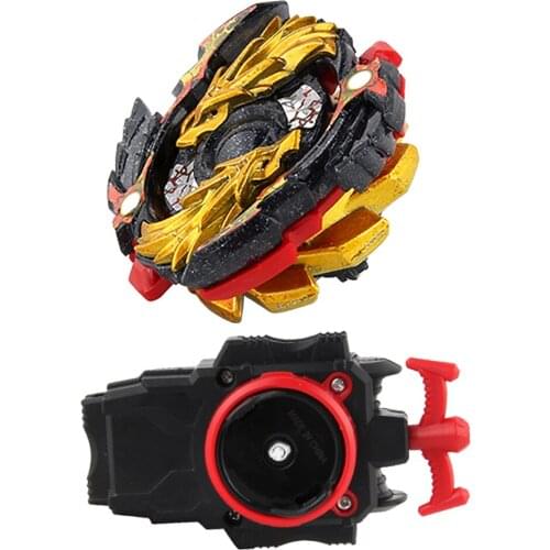 Kids Classic Spinning Top Finger Toys Games Sports Play Toys Exciting High Rapidity 4D Metal Covered Handle Launcher Grip Toy