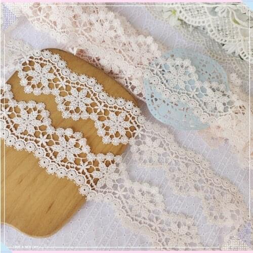 2 Meters Beautiful Pink Embroidered Lace Mesh Venice Lace Trim Fabric Flower DIY Garment Accessories 15cm Width