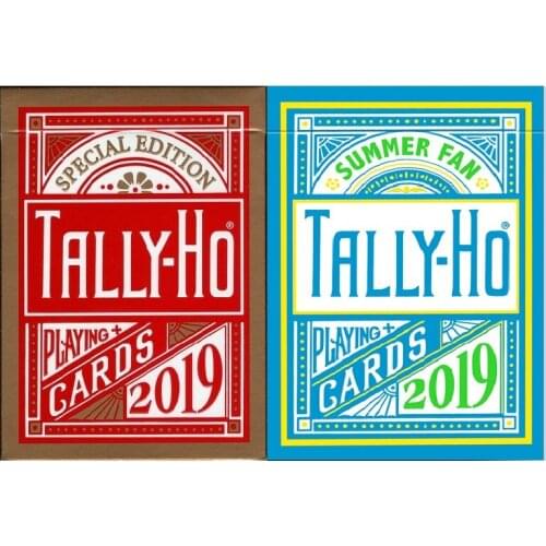 Tally-Ho Summer Fan Playing Cards Chinese New Year Circle Back Deck Bicycle Poker USPCC Magic Card Games Magic Tricks Props