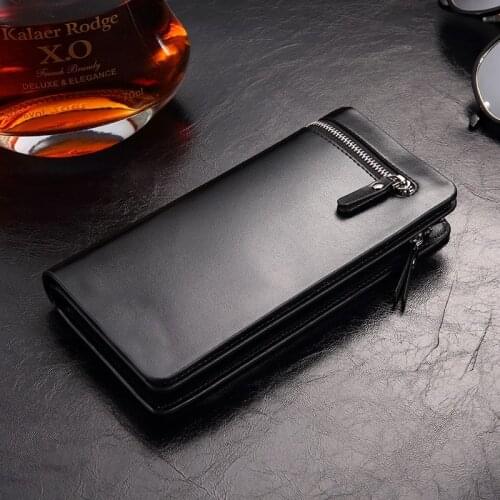 Men Wallets Business Wallet Coin Purse High Quality Card Holder Male Purse Zipper Large Capacity purse Wallet For Men carteira