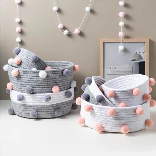 Nordic Decorative Woven Storage Baskets Sundries Storage Box Desktop Organizer Containers Room Organizer Gift Wedding Decoration