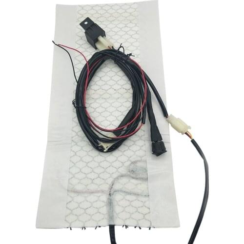 Carbon Fiber Seat Heated Cushion Heater Pad With Round Switch For Motorcycle ATV