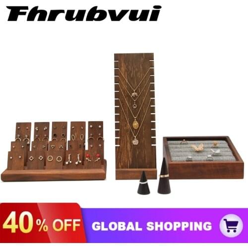 New Wood Jewelry Display Stand Necklace Holder Pendant Long Chain Hanging Organizer Board