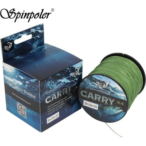 Spinpoler 300M Braided Fishing Line, Highly Abrasion Resistant 4X Braided Lines, Thin Diameter, Zero Memory, Easy Casting