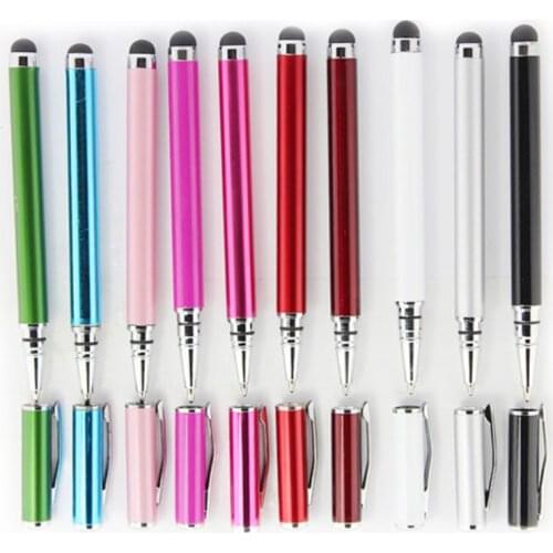 2 In 1 Universal Capacitive Touch Screen Stylus Pen + Ballpoint Pens Suit For All Smart Phone Tablets PC