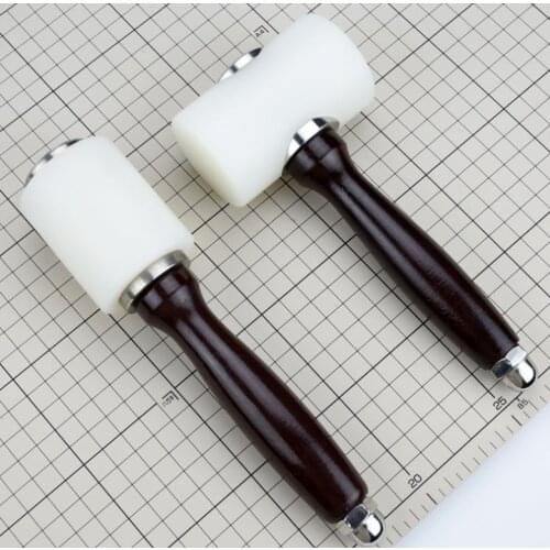 High quality nylon hammer DIY handmade leather leather printing carved nylon wooden handle hammer