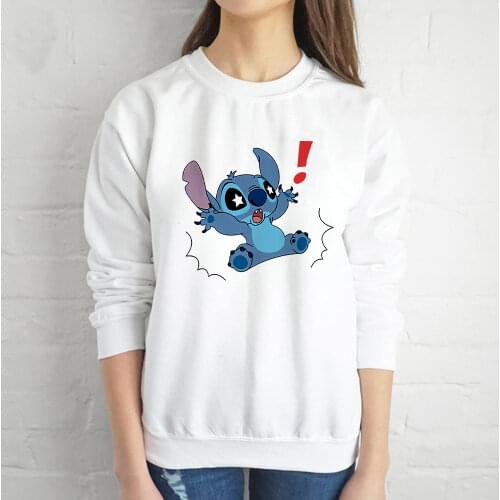 Disney Lilo Stitch Classic Style Women Hoodies Kawaii Funny Stitch Print Oversized Sweatshirt treat people with kindness hoodie