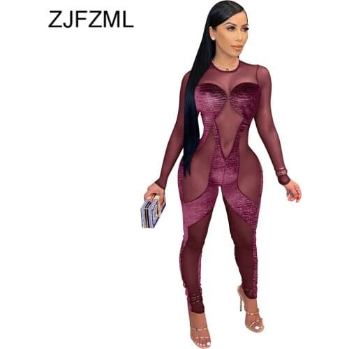 Женские вечерние брючные комбинезоны ZJFZML ZZ China At AliExpress