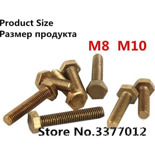 1pcs/lot SZ209-3 Copper hex screw M8 M10 Copper bolts