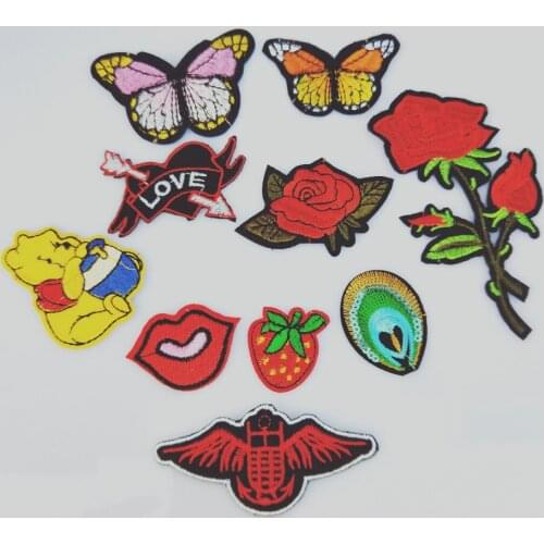 1pcs sell high quality mixture sell patch hot melt adhesive applique embroidery patches stripes DIY clothing accessory
