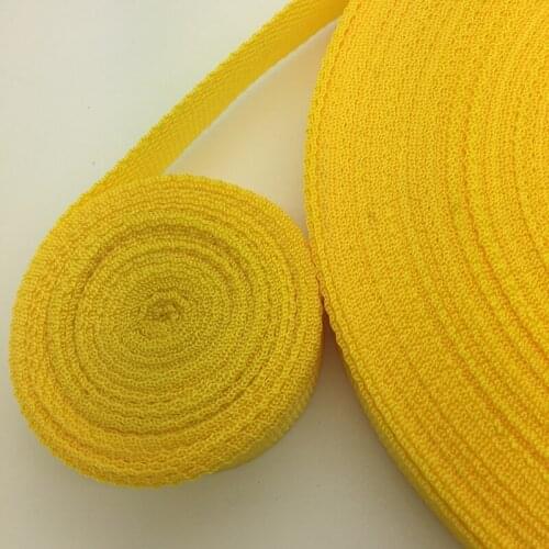 10Yards 25mm 30mm 38mm wide Yellow Strap Nylon Webbing knapsack Strapping Safety Belt