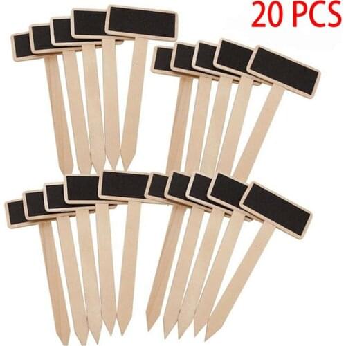 20Pcs Mini Size Blackboard Flower Gardening Plant Decoration Card Plant Label Blackboard Sign Blackboard Seedling Tray